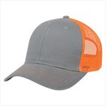 Gray with Orange Mesh and Stitching Side